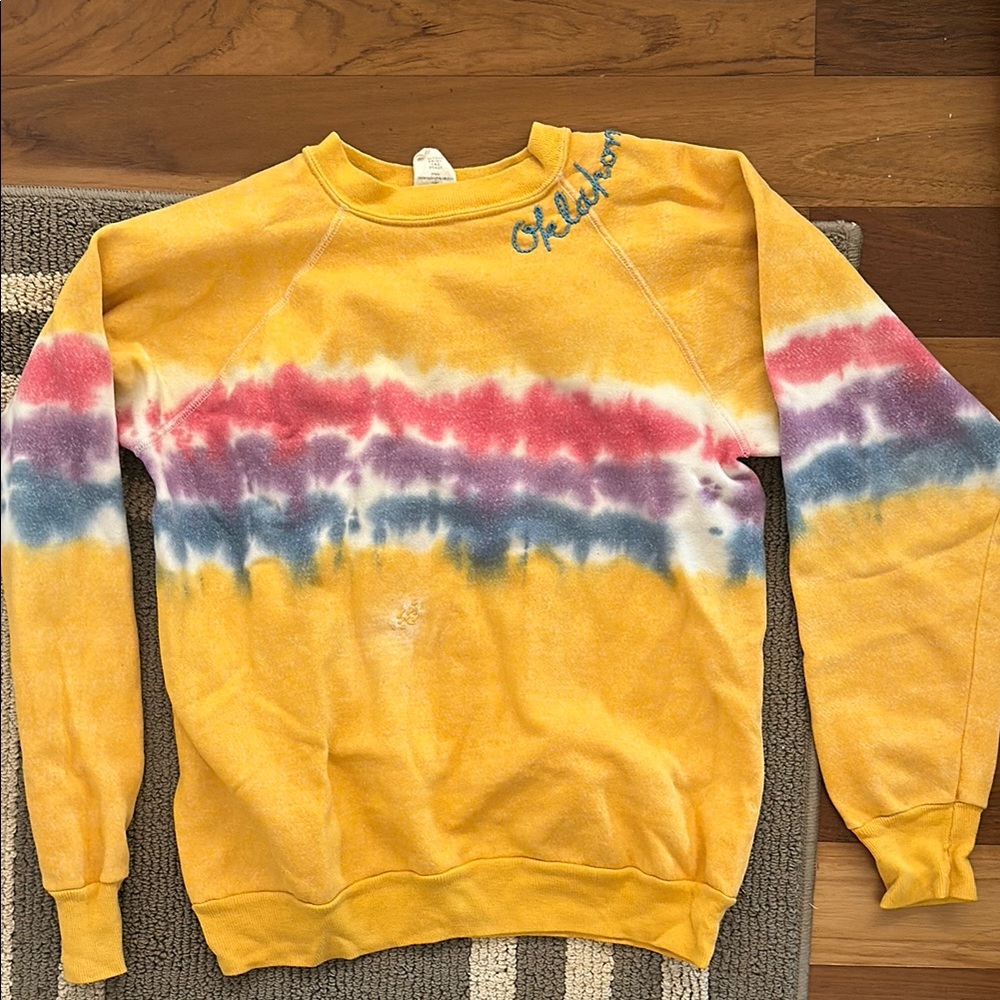 Yellow Tie-Dye Sweatshirt